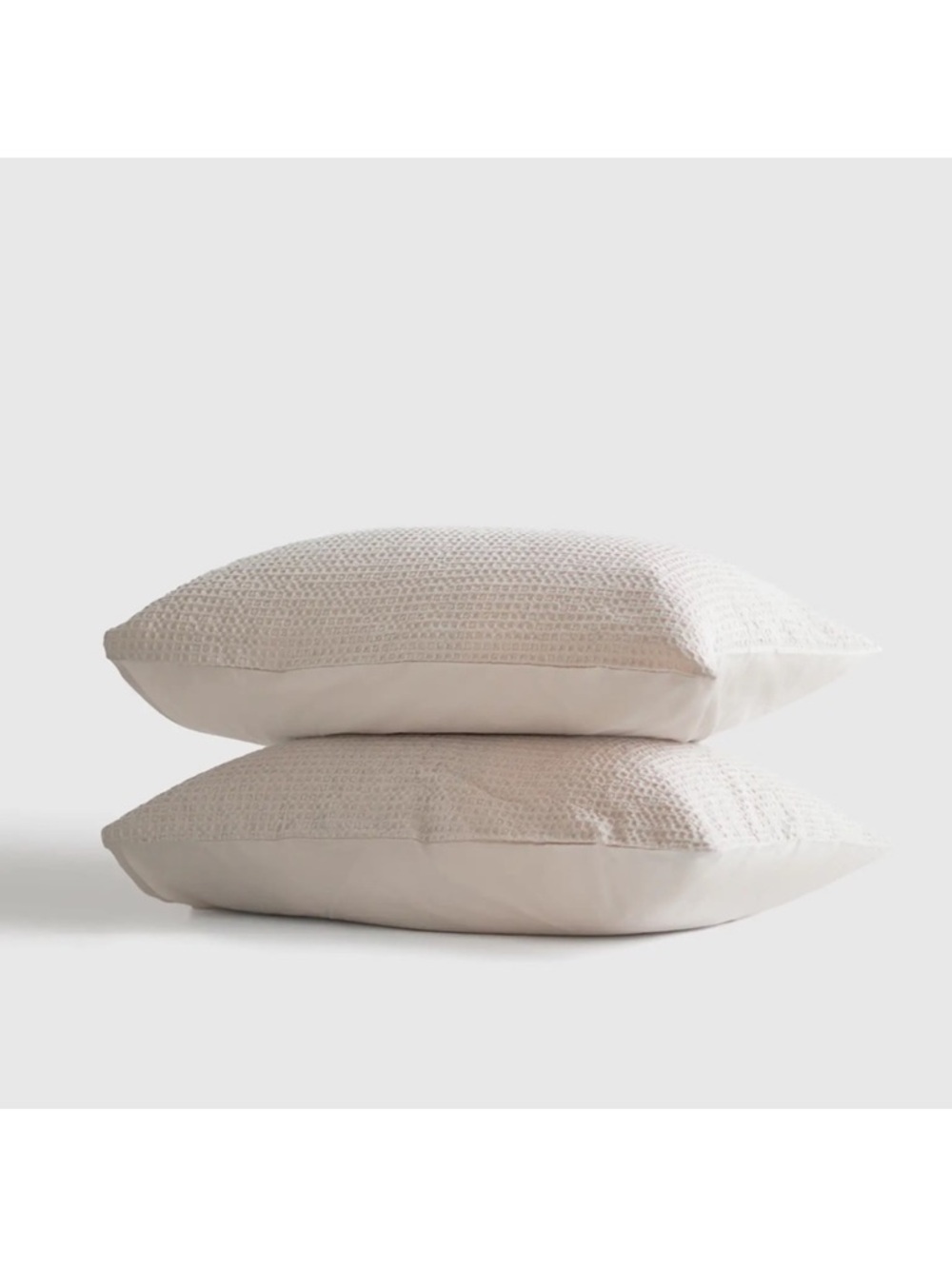 QUINCE Organic Luxe Honeycomb Waffle Sham Set King Sand 7572